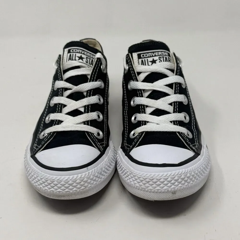 Converse All Star Shoes Womens 6 Black Canvas Low Top Sneakers Chucks Grunge
